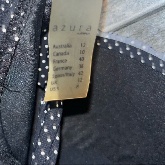 Azura Black Polka Dot Halter Swimsuit - Picture 2 of 4